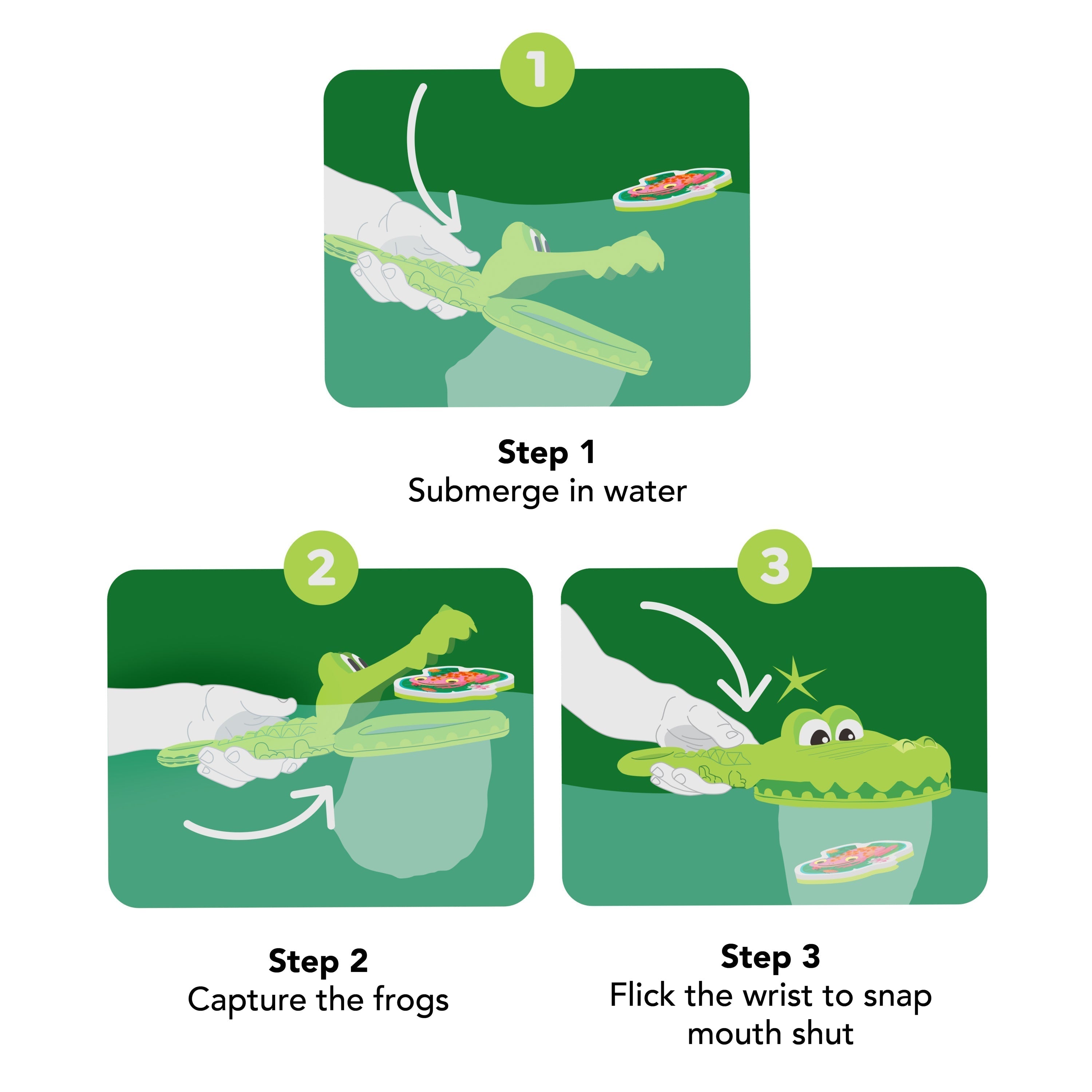 Tiger Tribe Croc Chasey Catch a Frog Bath Toy