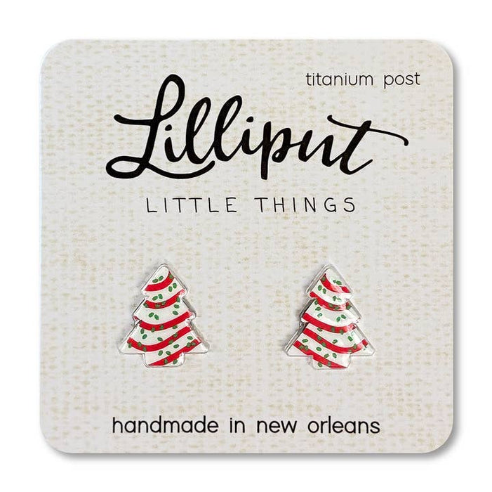 Lilliput Little Things Christmas Snack Cake Earrings