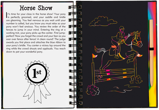 Scratch and Sketch Horses Trace Along