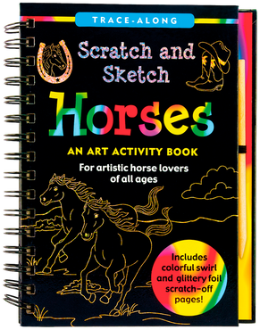 Horses Scratch and Sketch Trace Along Book