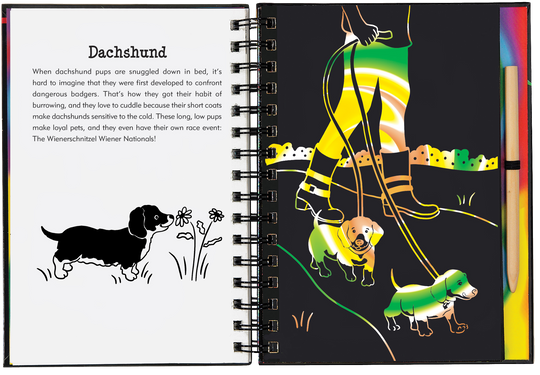 Puppies Scratch and Sketch Book