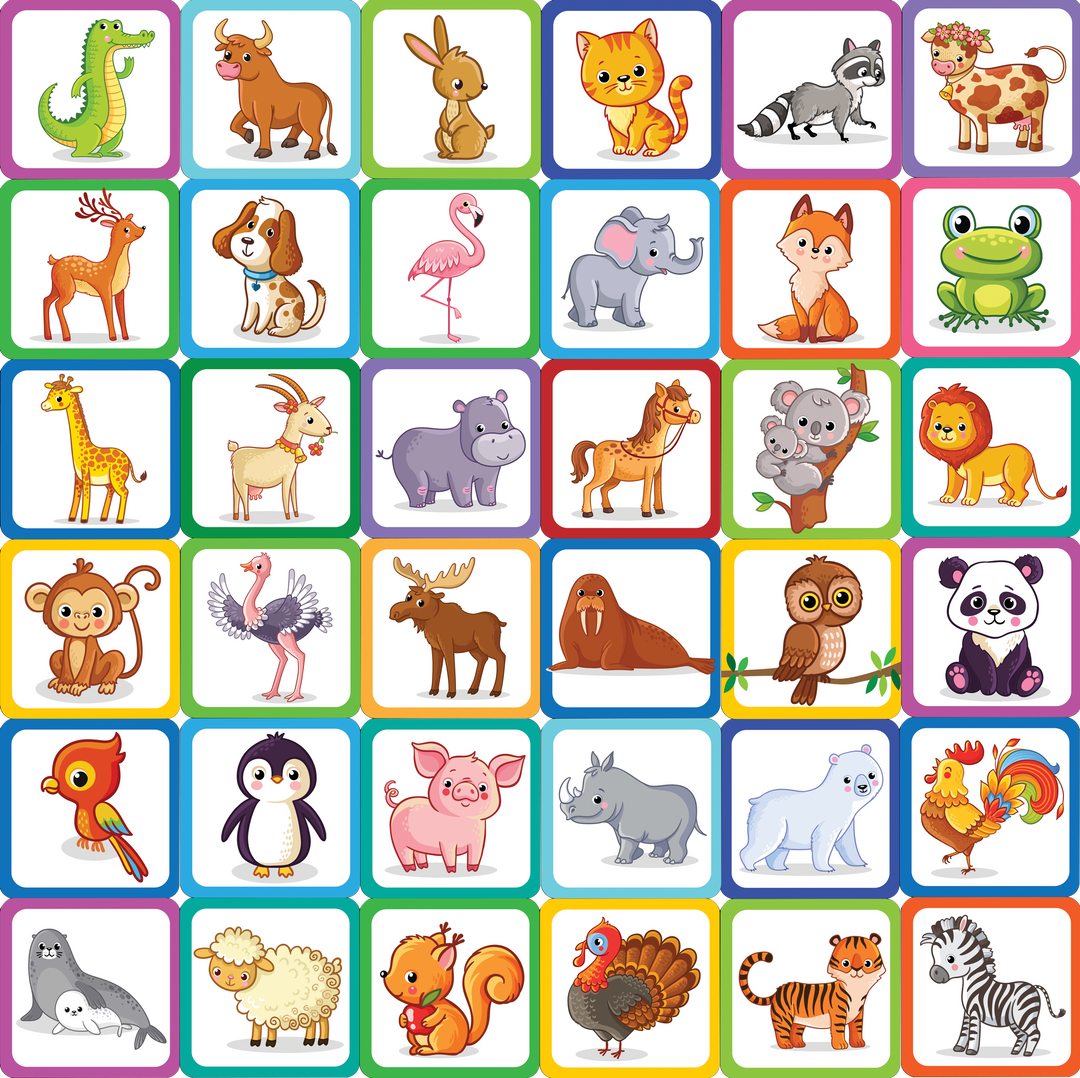 Peter Pauper Press Animals Memory Match Game Set of 72 Cards