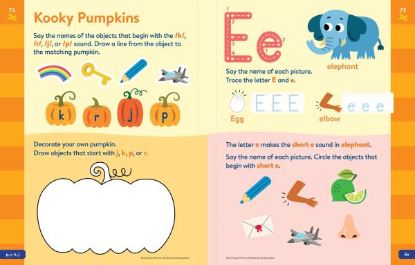 Brain Quest Phonics Workbook: Kindergarten