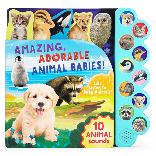 Cottage Door Press Amazing Adorable Animal Babies Sound Board Book