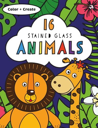 Kane/Miller Stained Glass Coloring Animals Activity Book Paperback