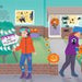 Usborne Sticker Dolly Dressing Halloween Party Book
