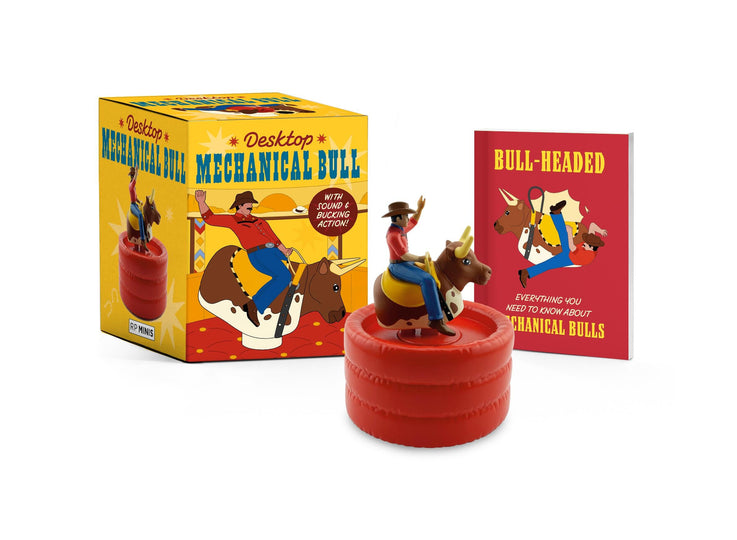Desktop Mechanical Bull RP Minis Miniature Toy with Book