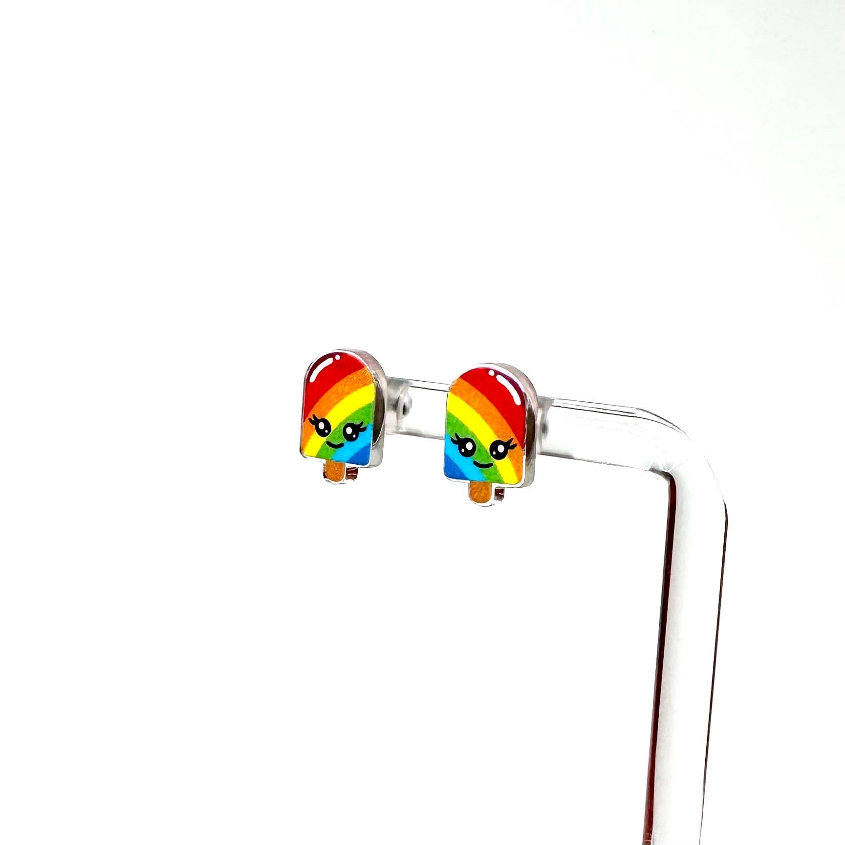 Rainbow Popsicle Earrings // Summer Earrings