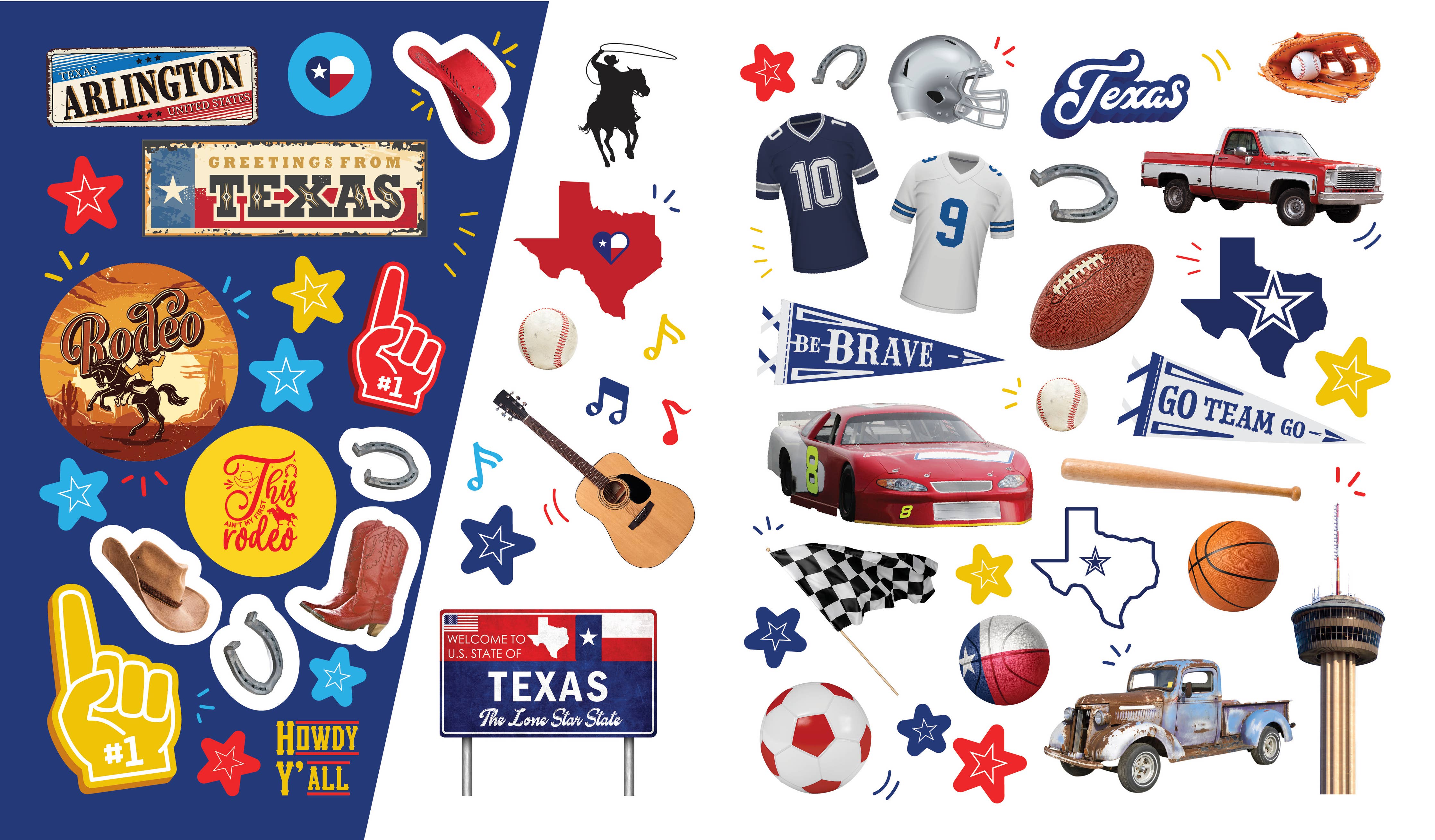 500 Stickers: Texas