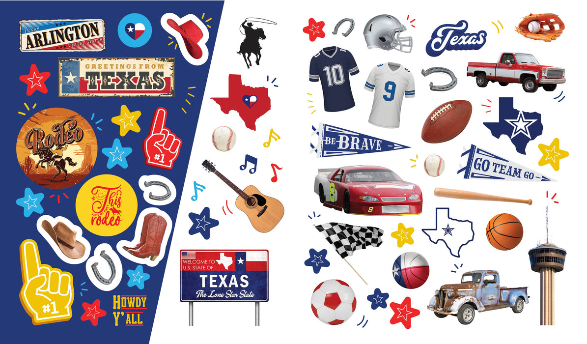 500 Stickers: Texas