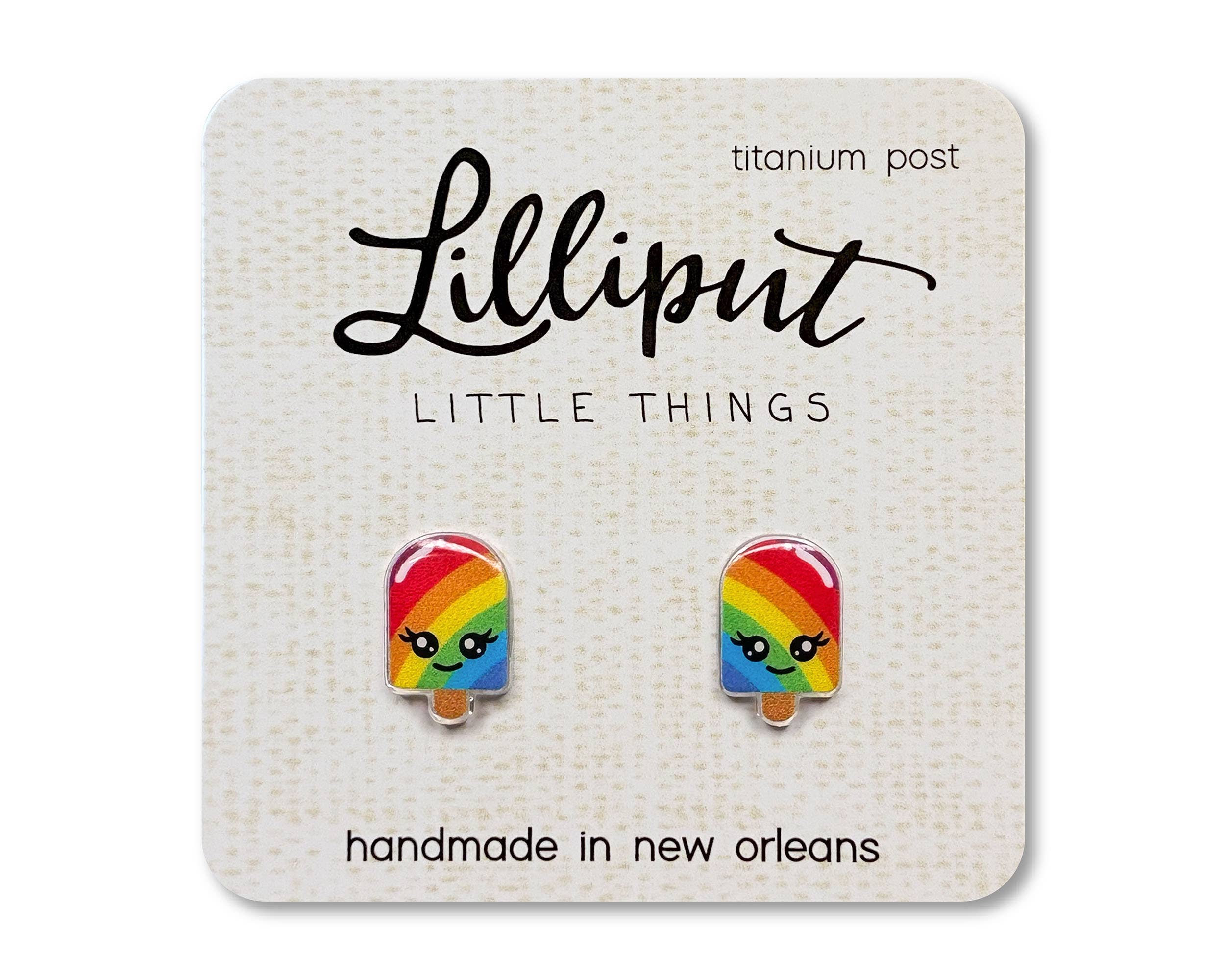 Rainbow Popsicle Earrings // Summer Earrings
