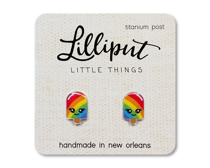 Rainbow Popsicle Earrings // Summer Earrings