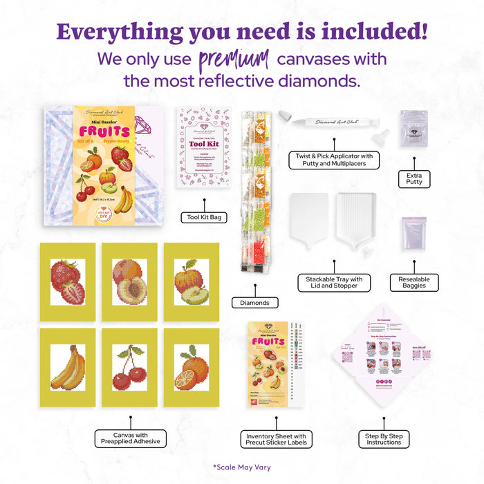 Mini Dazzles™ - Fruits Diamond Art