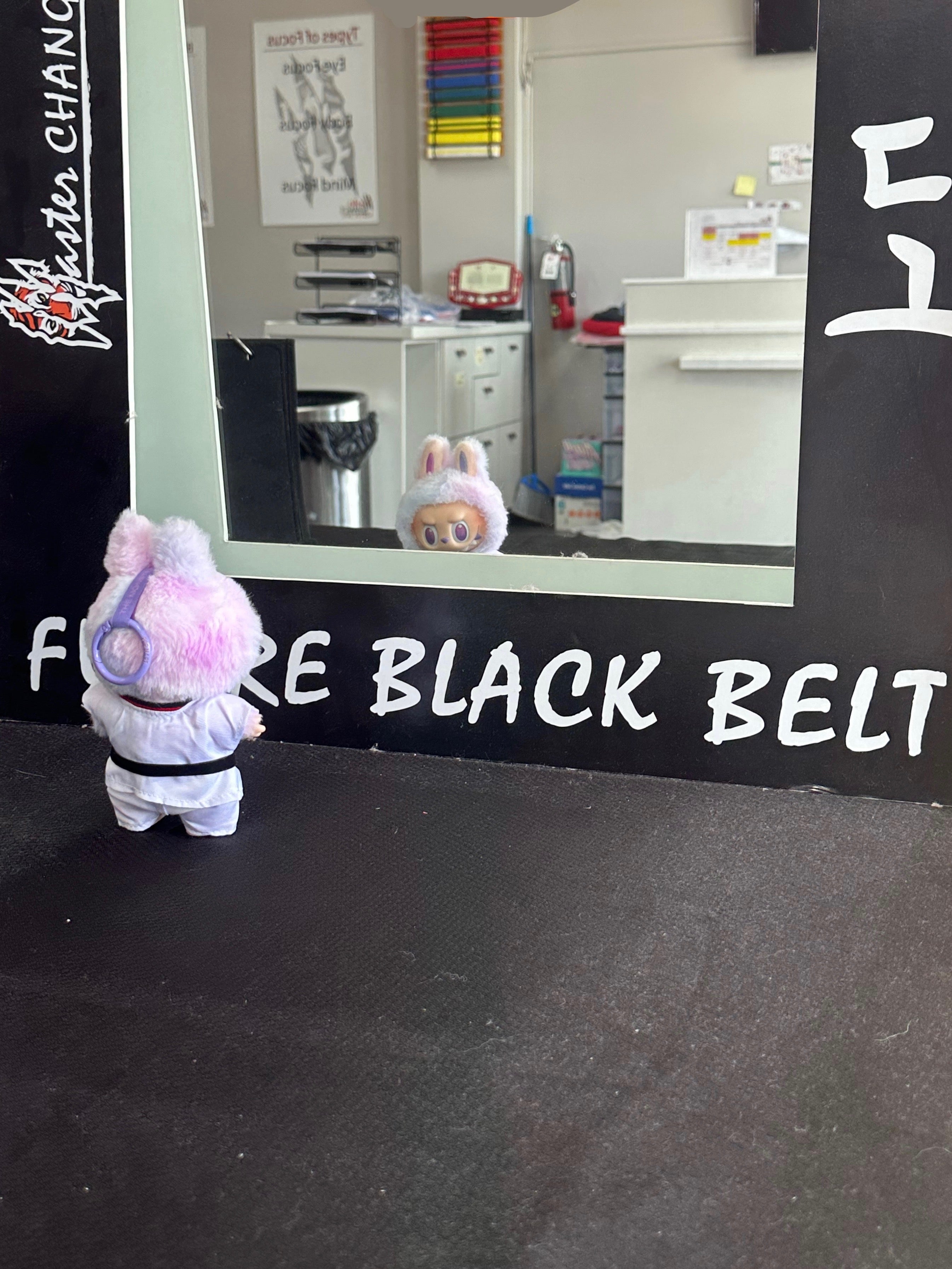 Labubu Taekwondo Outfit Black Belt