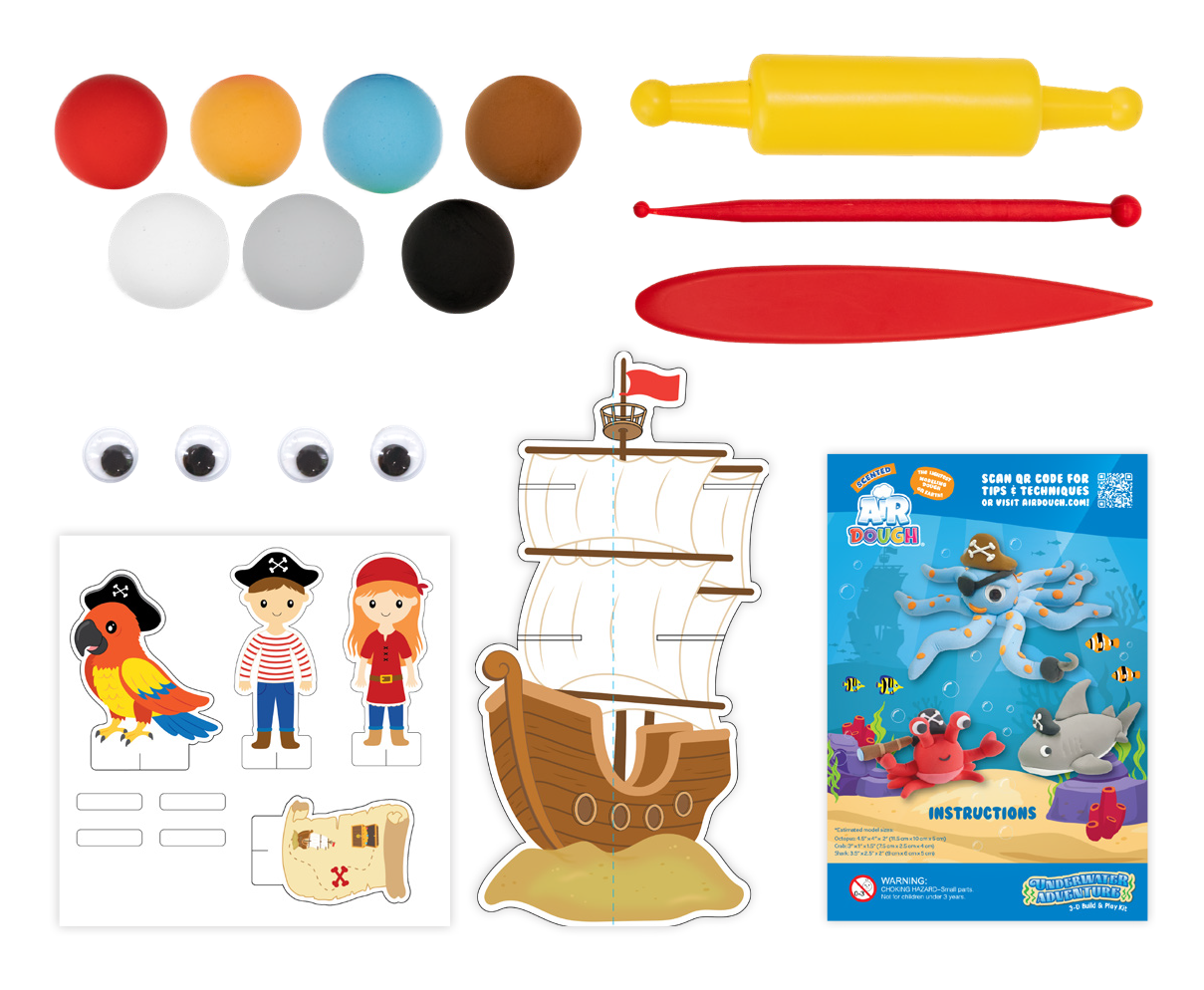 Scented Air Dough: 3-D Build Kits - Underwater