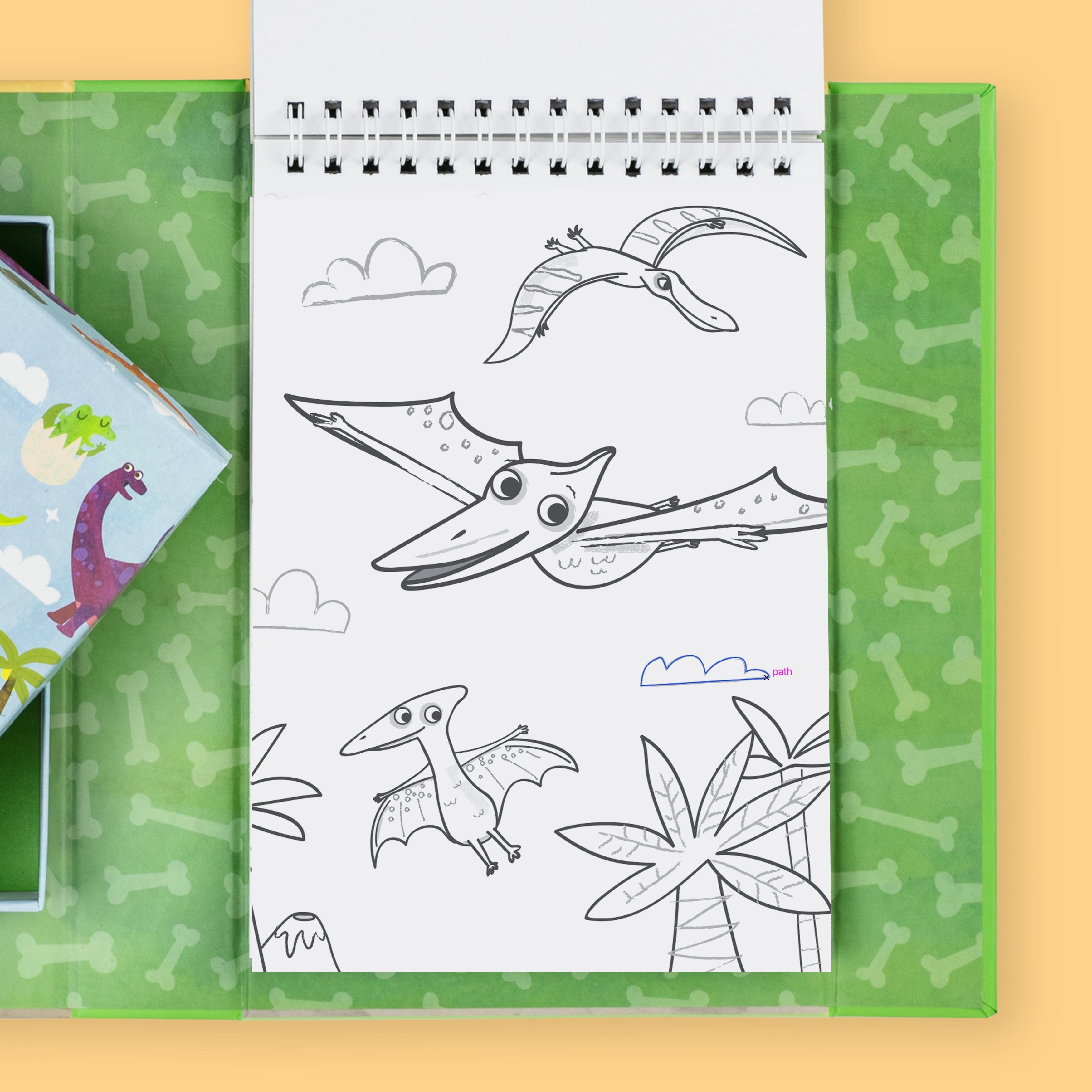 Tiger Tribe Dinosaur Colouring Set Activity Kit