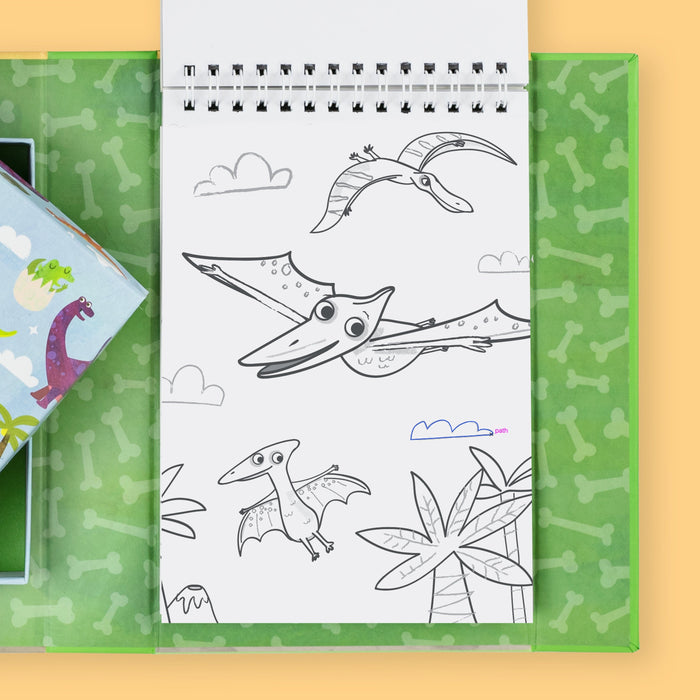Tiger Tribe Dinosaur Colouring Set Activity Kit