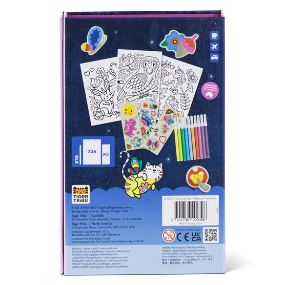 Tiger Tribe Magical Creatures Colouring Set With Markers and Stickers
