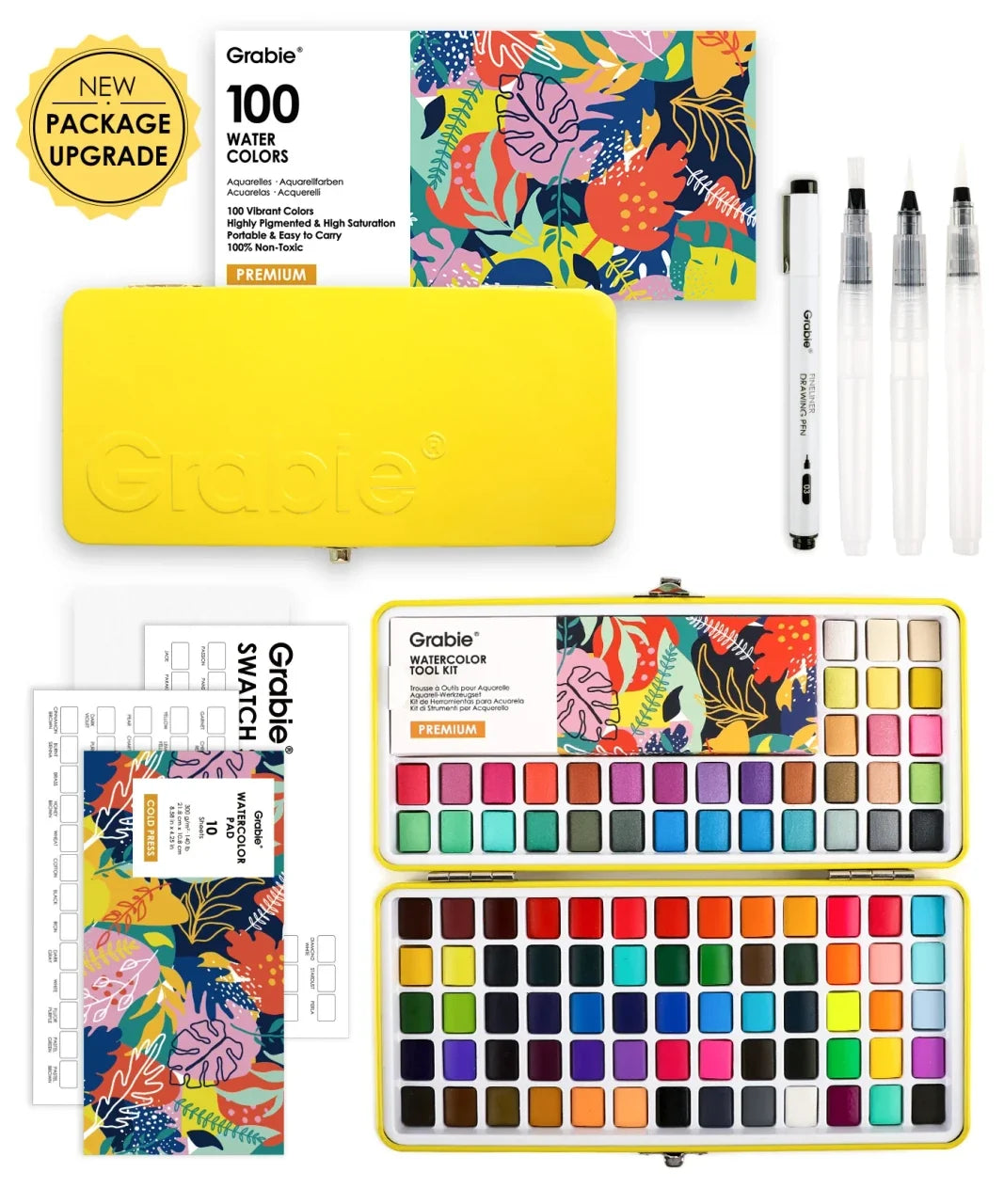 Grabie Art Premium Watercolor 100-Color Set