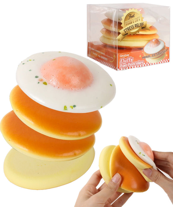 Grabie Ultimate Fluffy Egg Pancakes Stress Relief Squishy Toy