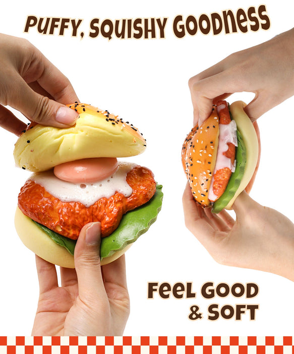 Grabie Ultimate Teriyaki Burger Bun Stress Relief Squishy Toy