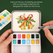 Grabie Watercolor Pocket Set of 12 With Brush Holiday Colors (Pack of 6)