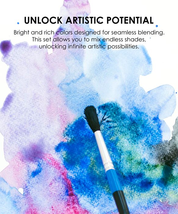 Grabie Watercolor Pocket Set of 12 With Brush Holiday Colors (Pack of 6)