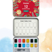 Grabie Watercolor Pocket Set of 12 With Brush Holiday Colors (Pack of 6)