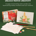 Grabie Holiday-Themed Watercolor Coloring Book 15-Sheet Set