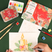 Grabie Holiday-Themed Watercolor Coloring Book 15-Sheet Set