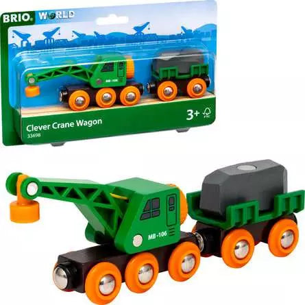 Brio Clever Crane Wagon Train
