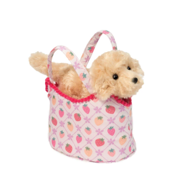 Berry Sweet Sassy Sak Purse with Dog