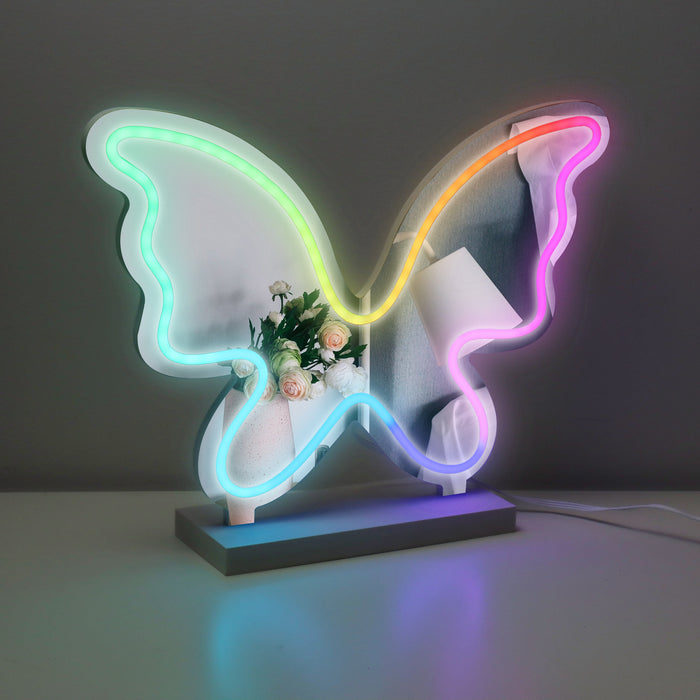 Neon Art Desktop & Wall/Mirror Sign-Butterfly