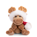 Baby Benny X-Mas Plush Moose: Cozy Holiday Stuffed Animal with Santa Hat