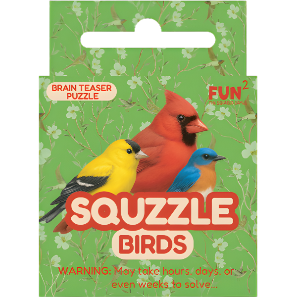 Fun Squared Games Birds Squzzle Tile Brain Teaser Puzzle
