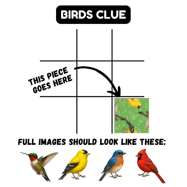 Fun Squared Games Birds Squzzle Tile Brain Teaser Puzzle