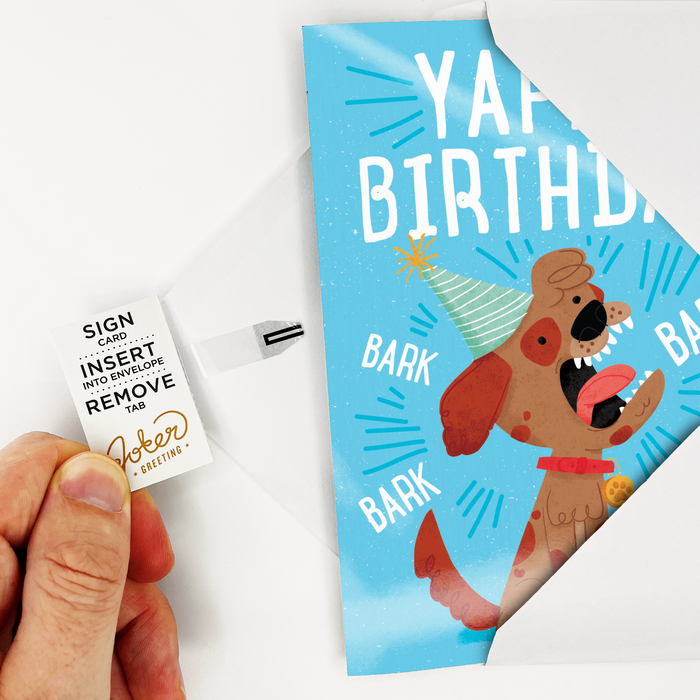 Endless Barking Birthday Card With Glitter