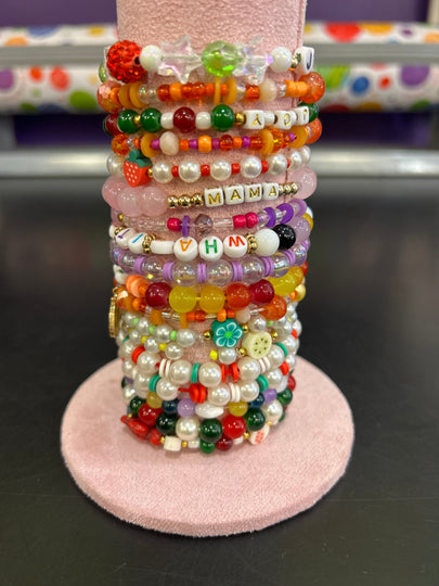 Glass and Seed Bead Bracelet