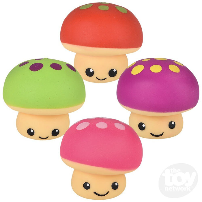 3.25 Inch Squish And Stretch Mushroom Fidget Toy Stress Relief