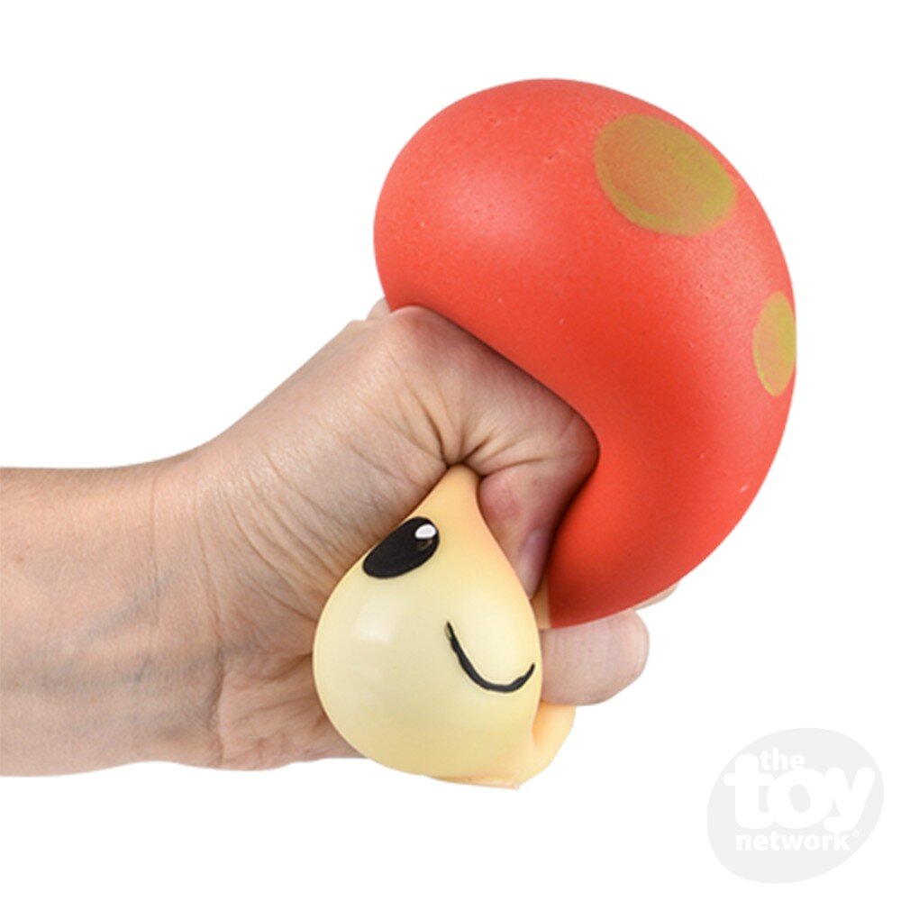 3.25 Inch Squish And Stretch Mushroom Fidget Toy Stress Relief