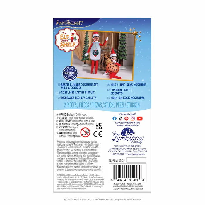 The Elf on the Shelf Milk & Cookies Elf Costume Set