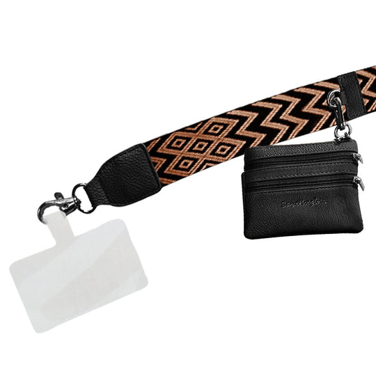 Clip and Go With Zippered Pouch Chevron Strap Collection