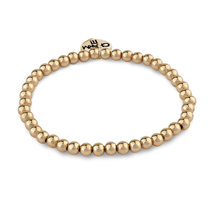 Charm It! 4mm Gold Bead Bracelet