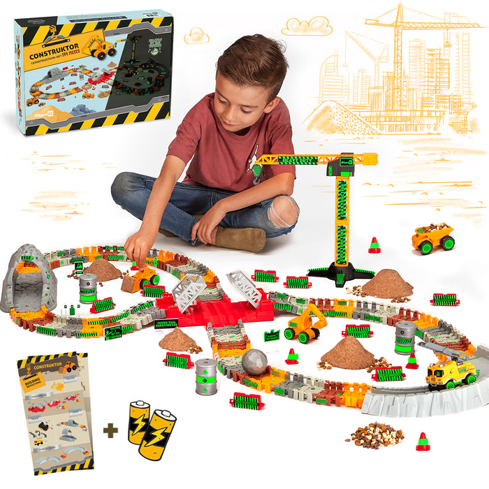 Construktor Glow in the Dark Construction Track Set