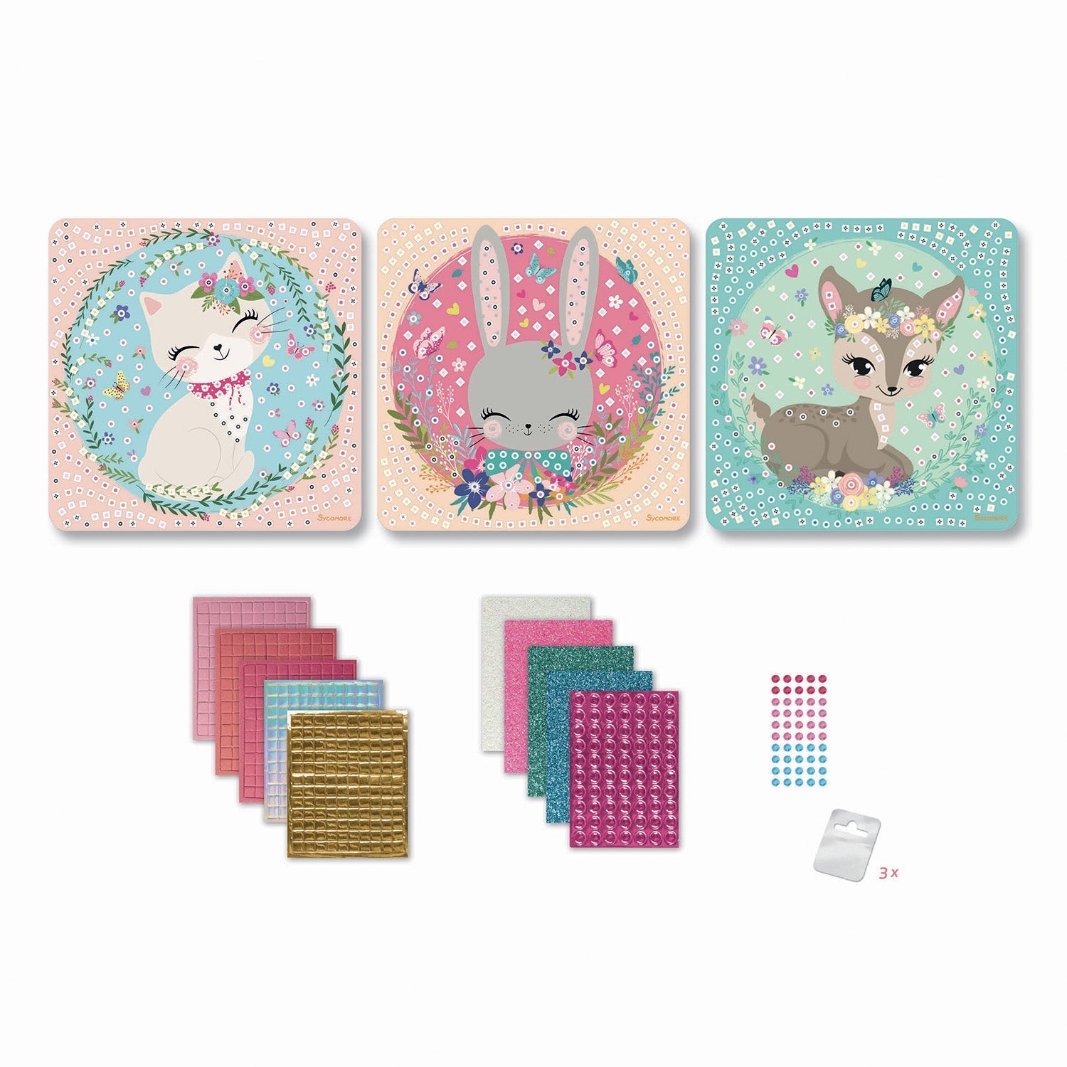 Sycomore Stick'N Fun S Mosaics Craft Kit Cute Pets