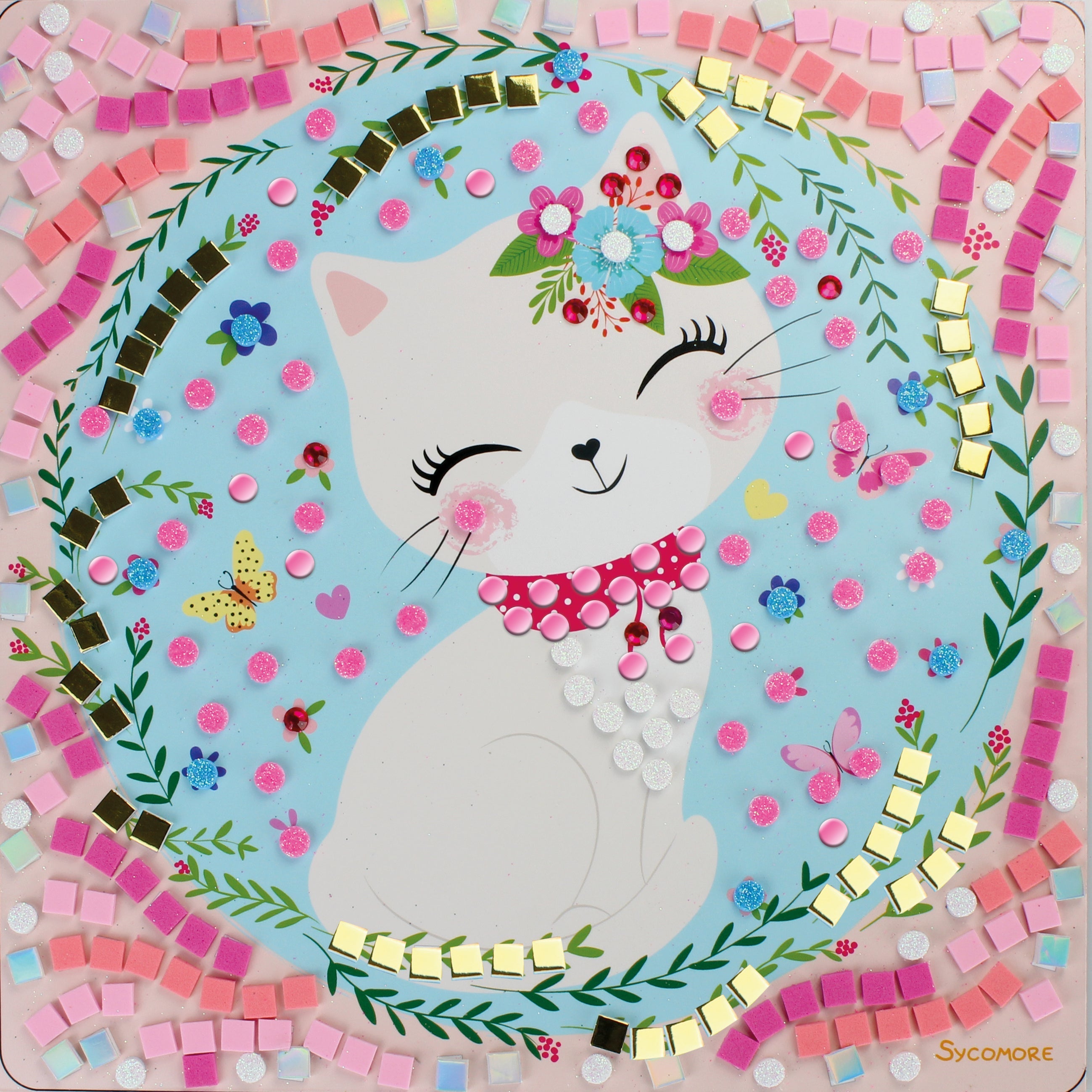 Sycomore Stick'N Fun S Mosaics Craft Kit Cute Pets