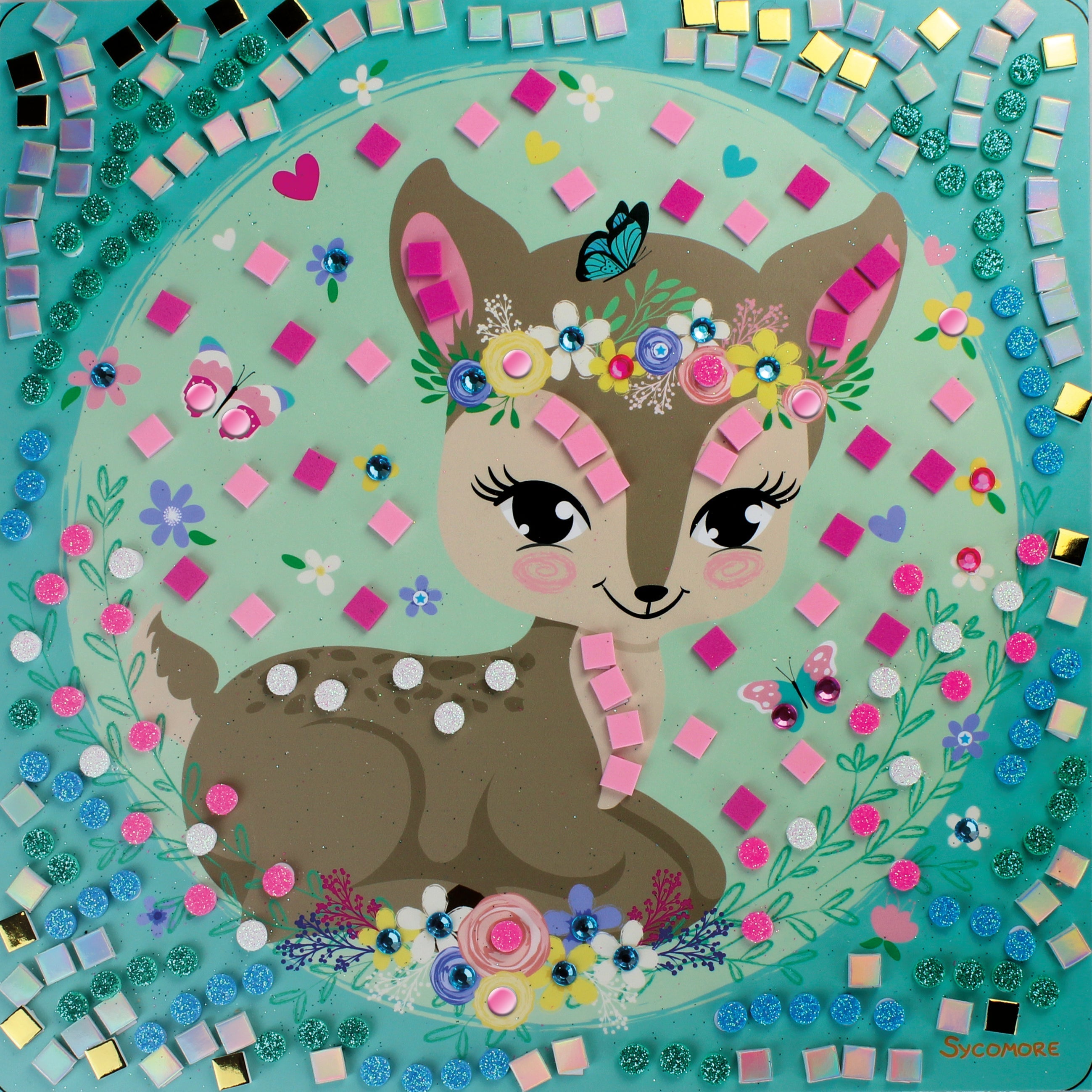 Sycomore Stick'N Fun S Mosaics Craft Kit Cute Pets