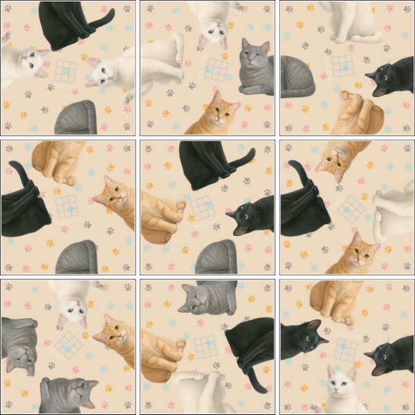 Fun Squared Games Cats Squzzle 9-Piece Tile Puzzle