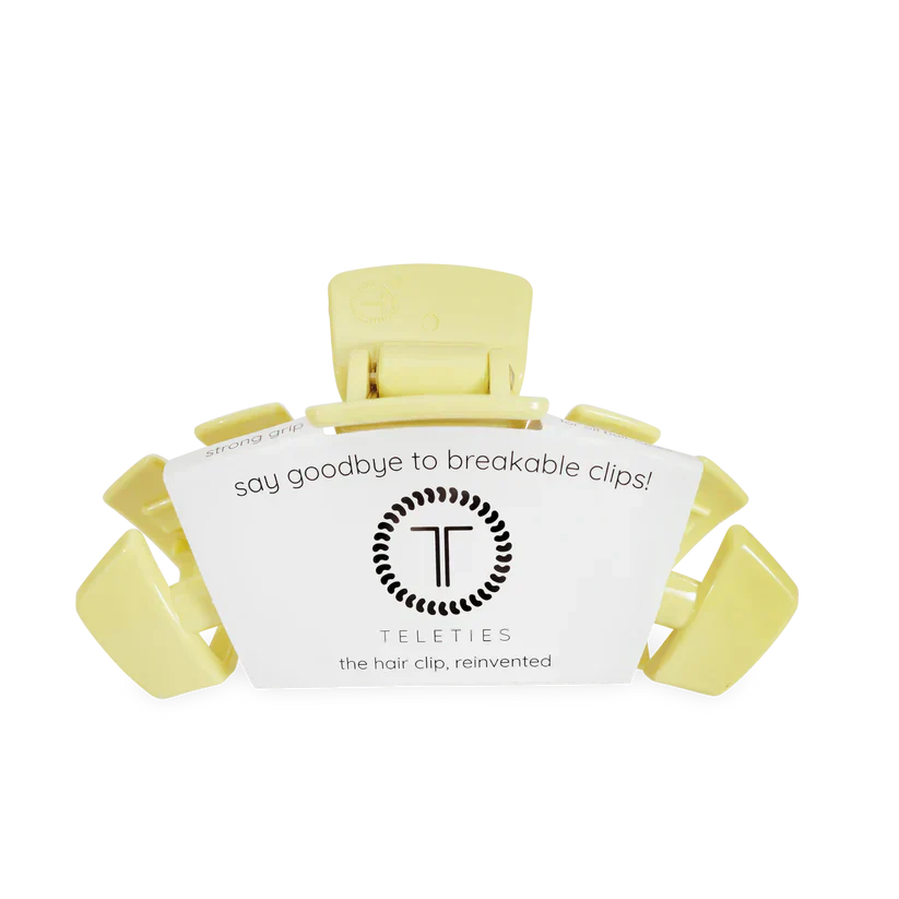TELETIES Classic Claw Clip Buttercup Yellow Lightweight Hair Accessory
