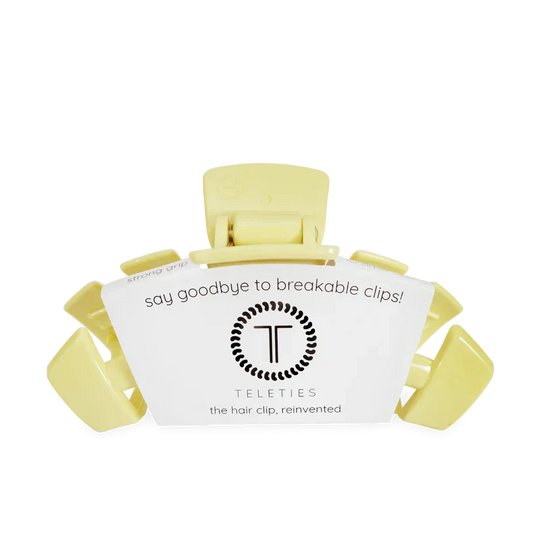 TELETIES Classic Claw Clip Buttercup Yellow Lightweight Hair Accessory